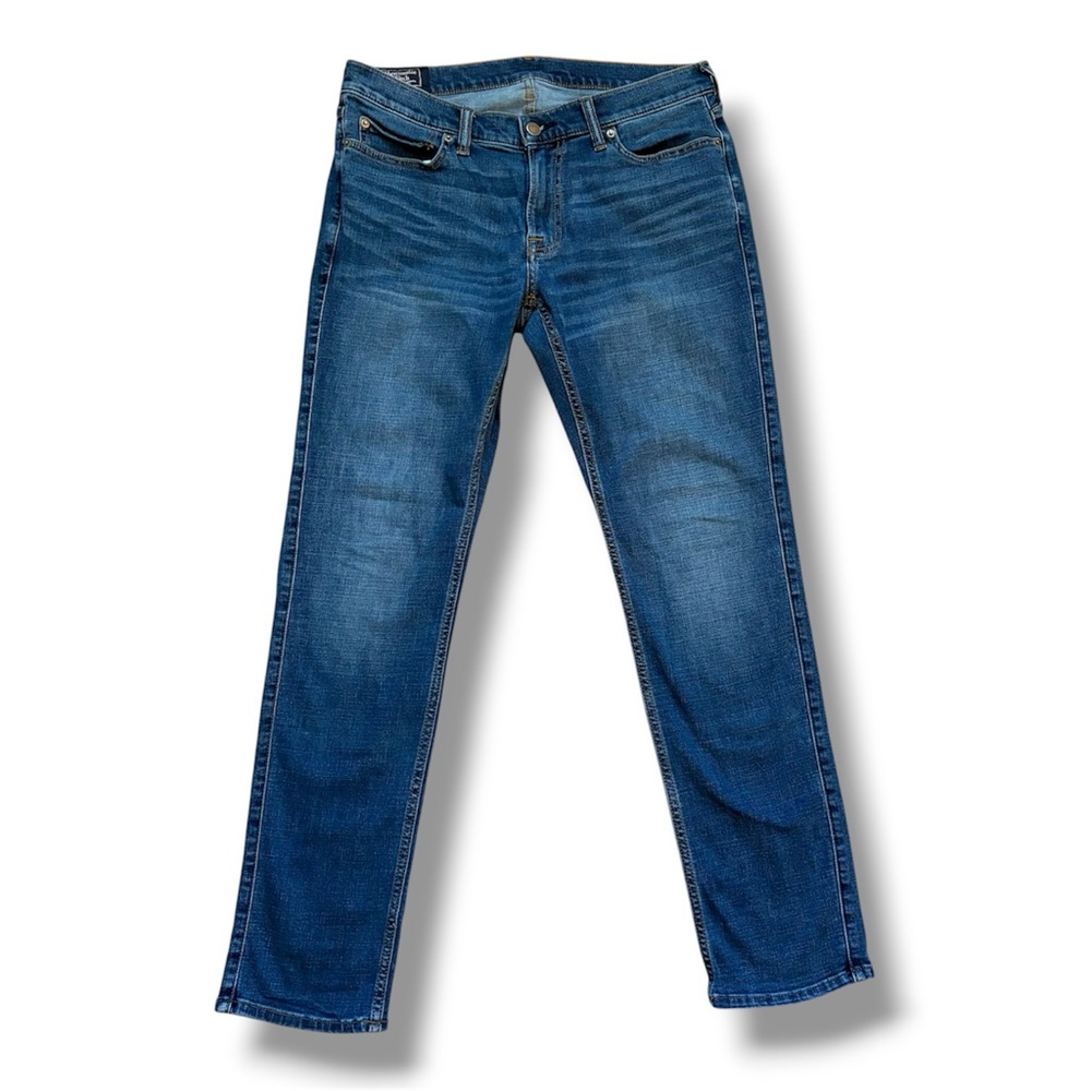 Abercrombie & Fitch Men’s Langdon Slim Stretch Blue Jeans Size 32 x 32